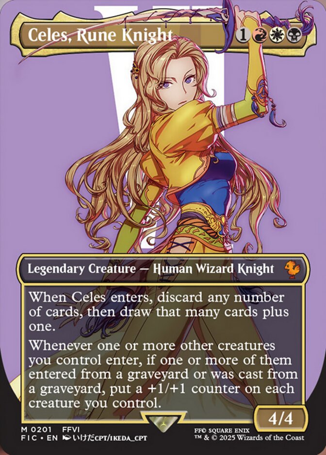 Celes, Rune Knight (201) - [Borderless] Final Fantasy Commander (FIC)