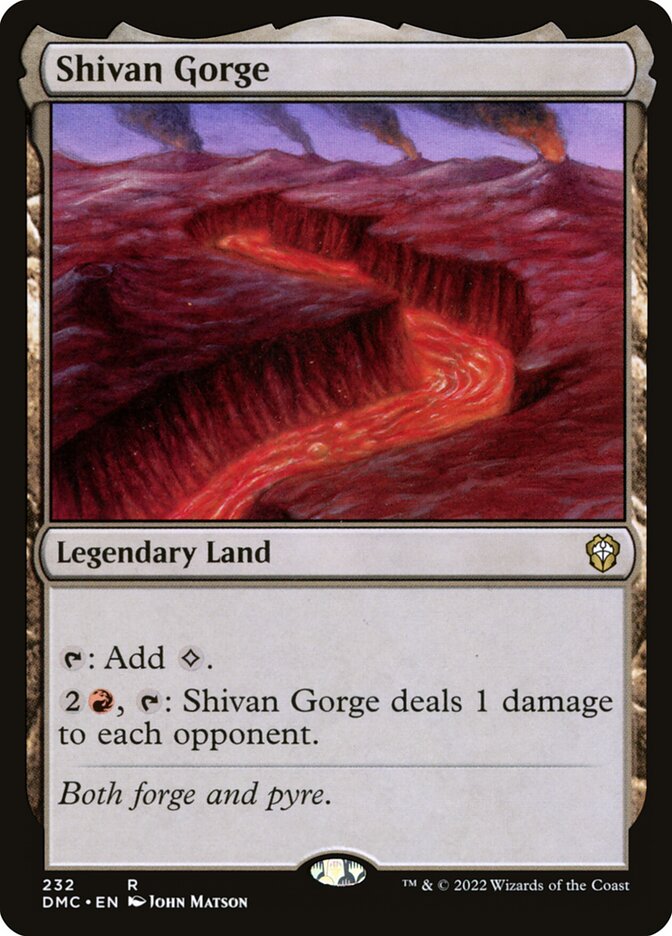 Shivan Gorge (232) - Dominaria United Commander (DMC)