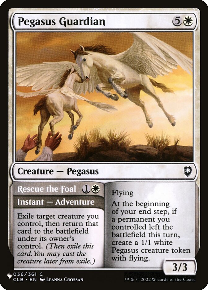 Pegasus Guardian // Rescue the Foal (CLB-36) - The List (PLST)