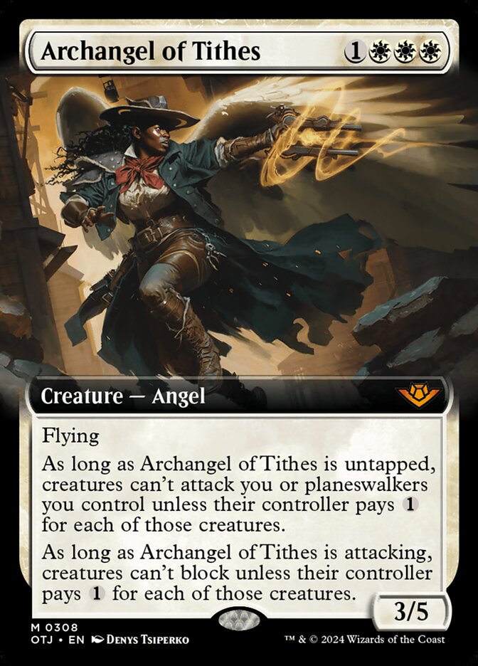 Archangel of Tithes - [Foil, Extended Art] Outlaws of Thunder Junction (OTJ)