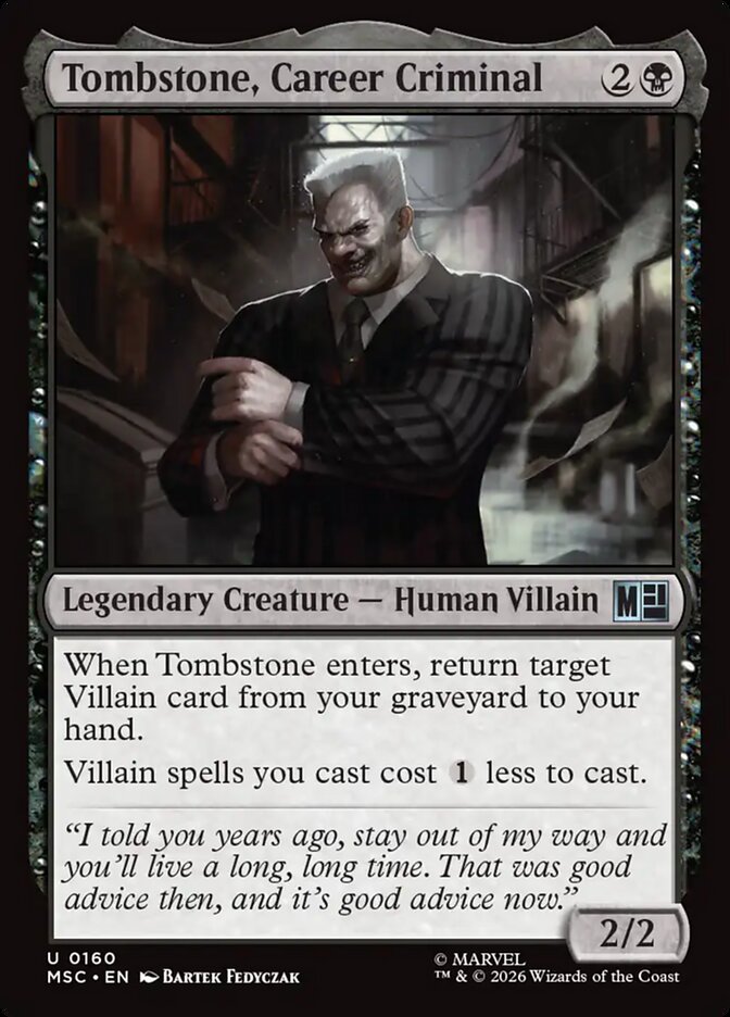 Tombstone, Career Criminal (160) - Marvel Super Heroes Commander (MSC)