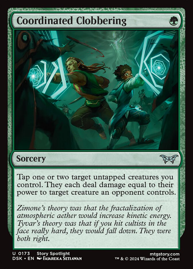 Coordinated Clobbering - [Foil] Duskmourn: House of Horror (DSK)