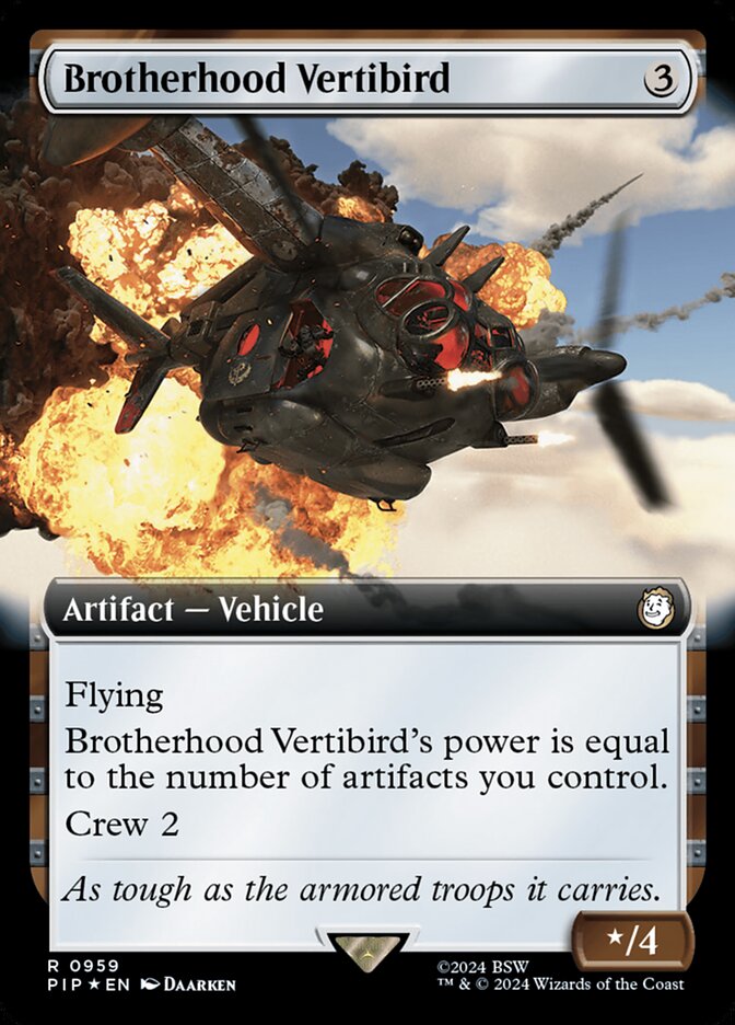 Brotherhood Vertibird - [Surge Foil, Extended Art] Fallout (PIP)