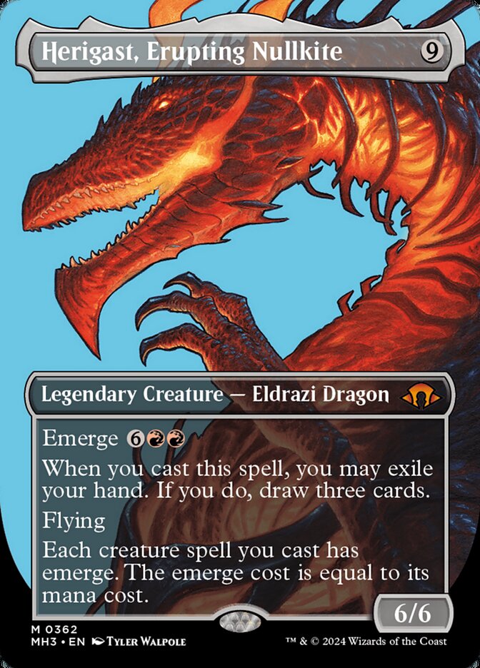 Herigast, Erupting Nullkite - [Foil, Borderless] Modern Horizons 3 (MH3)