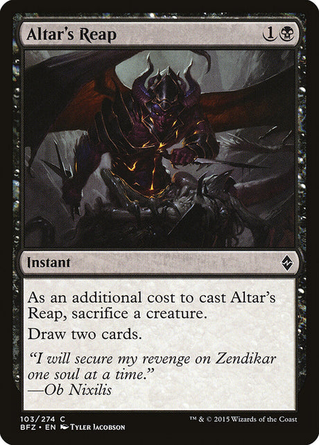 Altar's Reap (103) - Battle for Zendikar (BFZ)