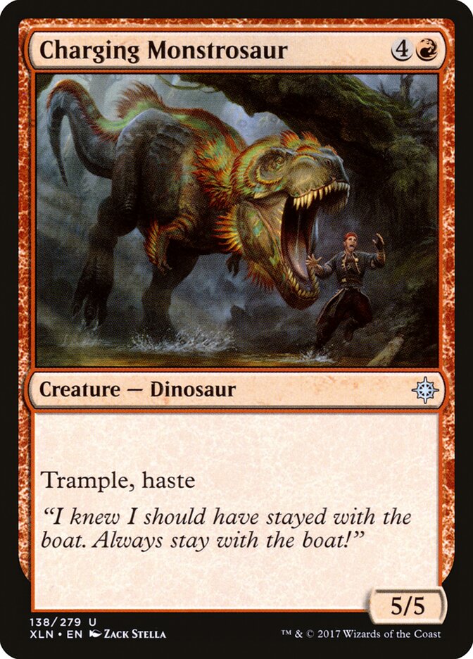 Charging Monstrosaur (138) - Ixalan (XLN)