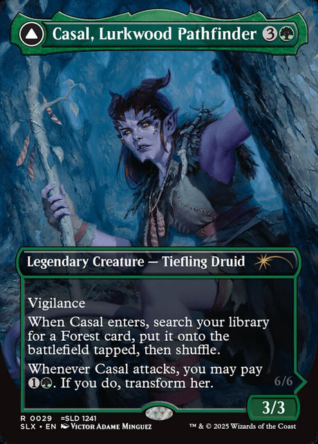 Casal, Lurkwood Pathfinder // Casal, Pathbreaker Owlbear (29) - Universes Within (SLX)