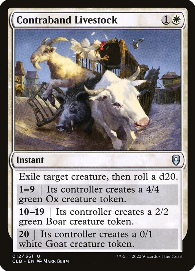 Contraband Livestock (12) - Commander Legends: Battle for Baldur's Gate (CLB)