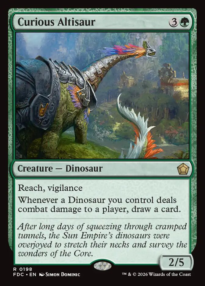 Curious Altisaur (198) - Foundations Commander (FDC)