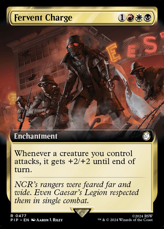 Fervent Charge - [Foil, Extended Art] Fallout (PIP)