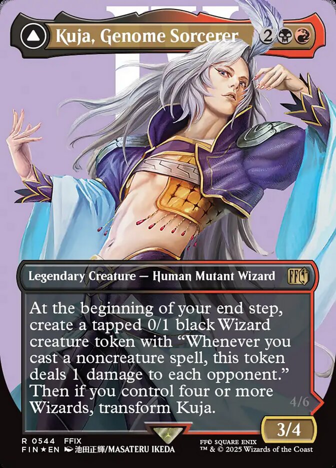 Kuja, Genome Sorcerer // Trance Kuja, Fate Defied (544) - [Surge Foil, Borderless] Final Fantasy (FIN)