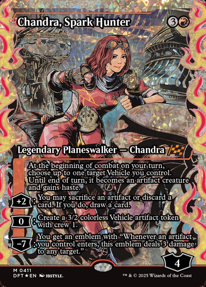 Chandra, Spark Hunter - [Fractured Foil, Showcase] Aetherdrift (DFT)