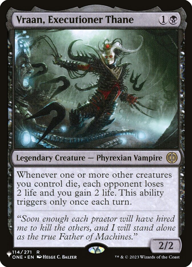 Vraan, Executioner Thane (ONE-114) - The List (PLST)