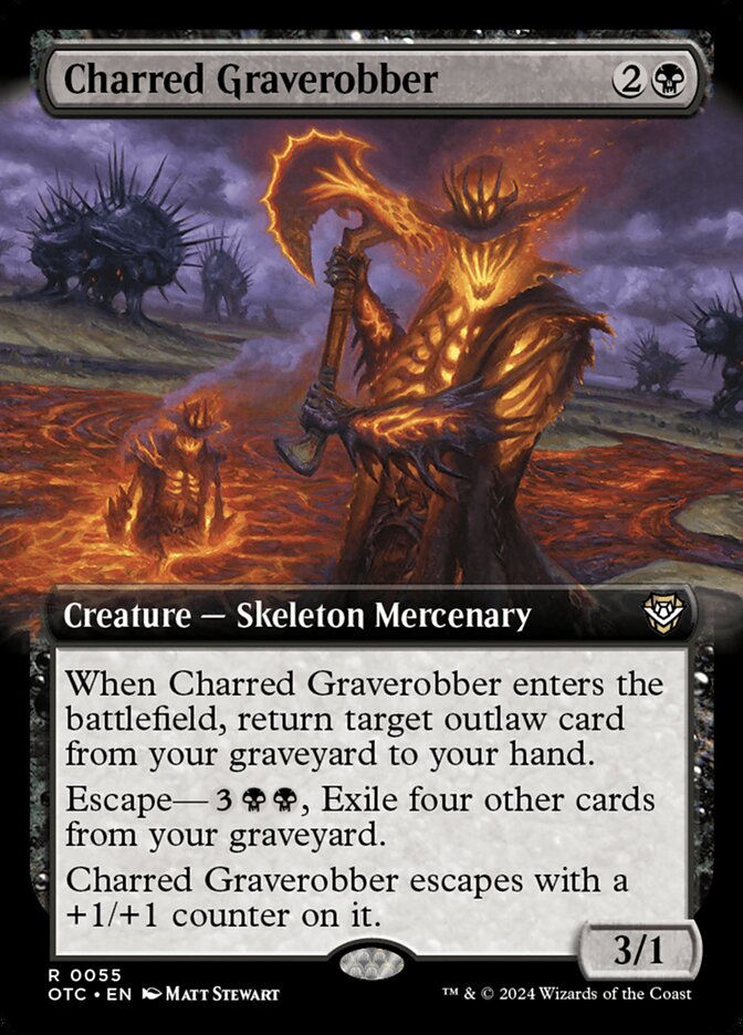 Charred Graverobber (55) - Outlaws of Thunder Junction Commander (OTC)