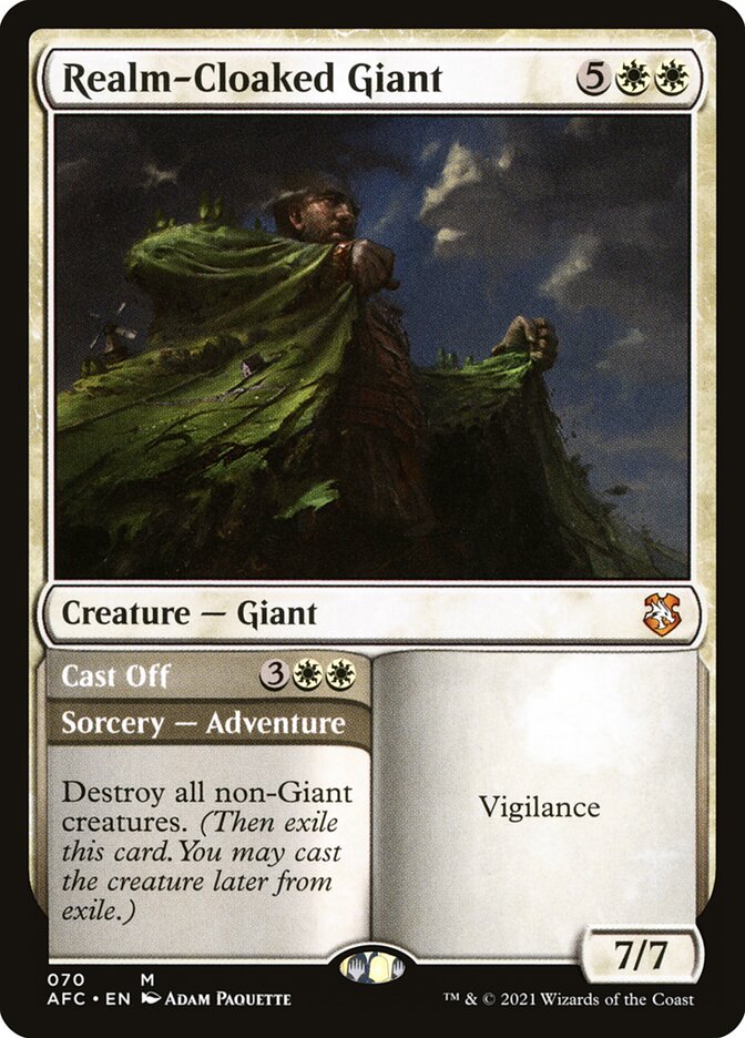 Realm-Cloaked Giant // Cast Off (70) - Forgotten Realms Commander (AFC)