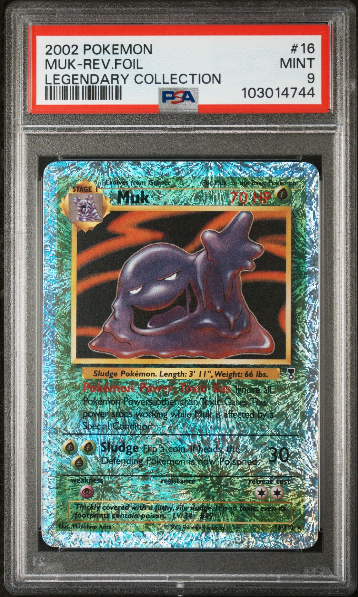 Muk #16 - [Reverse Holo, Graded PSA 9] Legendary Collection