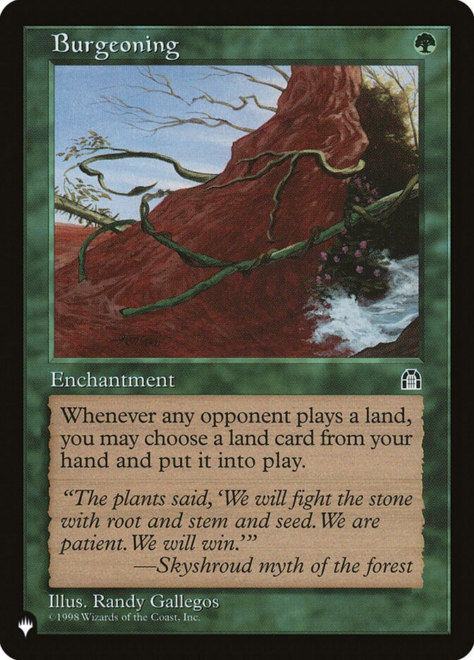 Burgeoning (STH-102) - The List (PLST)