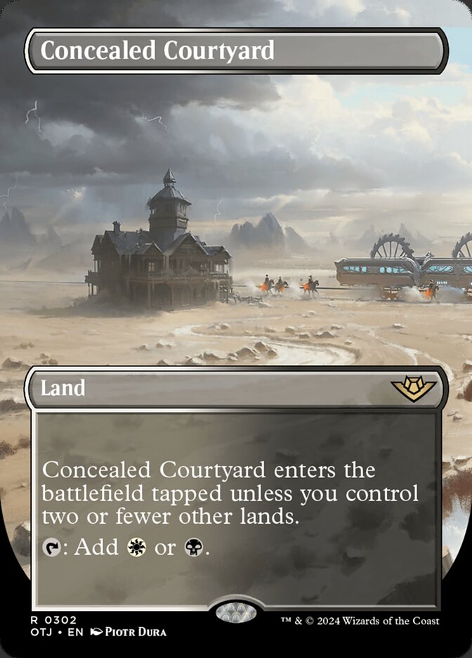 Concealed Courtyard - [Foil, Borderless] Outlaws of Thunder Junction (OTJ)