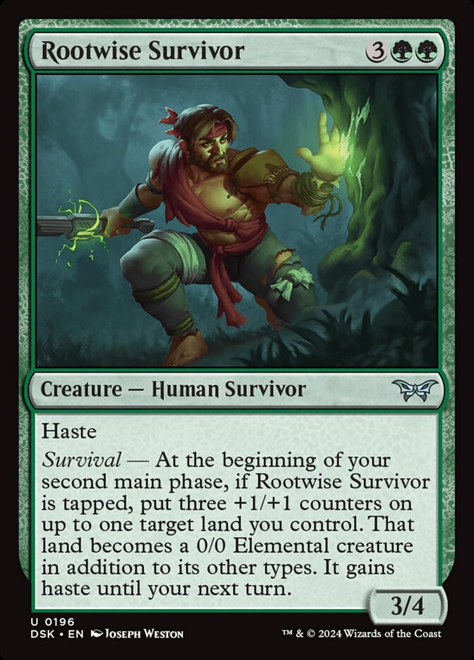 Rootwise Survivor - [Foil] Duskmourn: House of Horror (DSK)