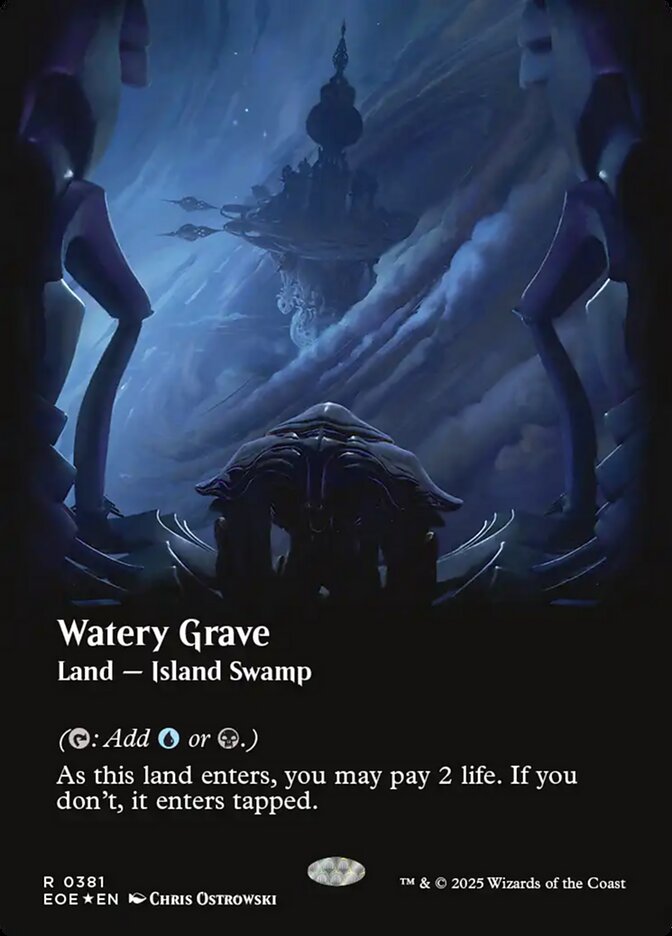 Watery Grave (381) - [Galaxy Foil, Extended Art] Edge of Eternities (EOE)