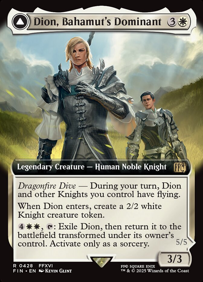 Dion, Bahamut's Dominant // Bahamut, Warden of Light (428) - [Extended Art] Final Fantasy (FIN)