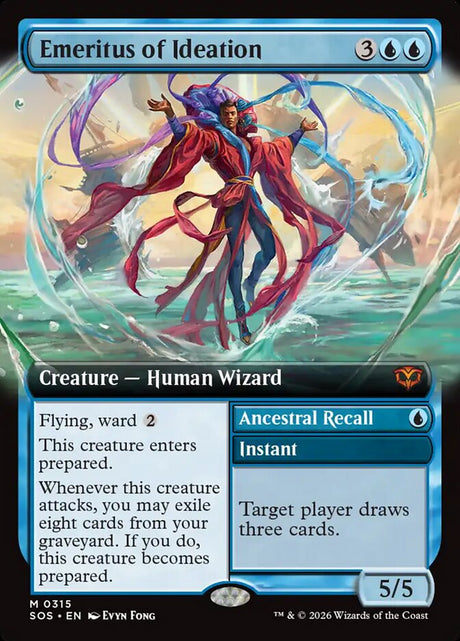 Emeritus of Ideation // Ancestral Recall (315) - Secrets of Strixhaven (SOS)