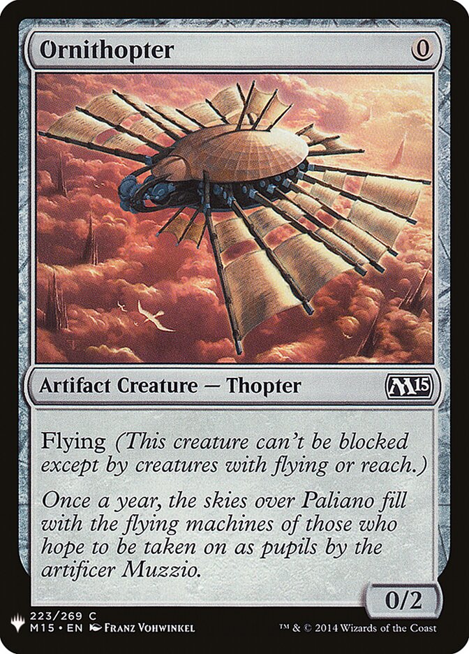 Ornithopter (M15-223) - The List (PLST)