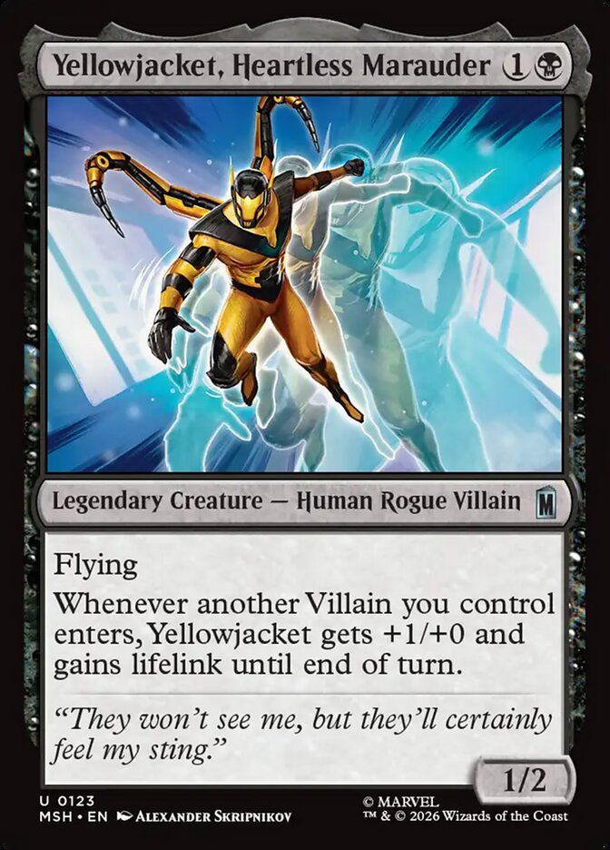 Yellowjacket, Heartless Marauder (123) - Marvel Super Heroes (MSH)