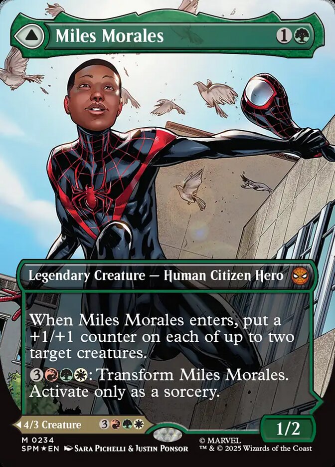 Miles Morales // Ultimate Spider-Man (234) - [Foil, Borderless] Marvel's Spider-Man (SPM)