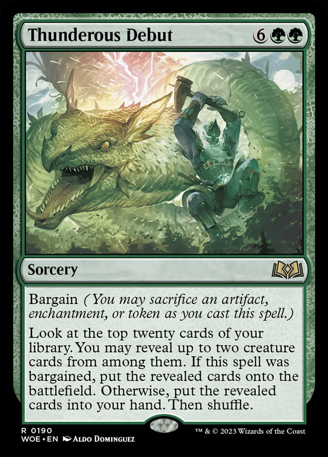 Thunderous Debut (190) - Wilds of Eldraine (WOE)