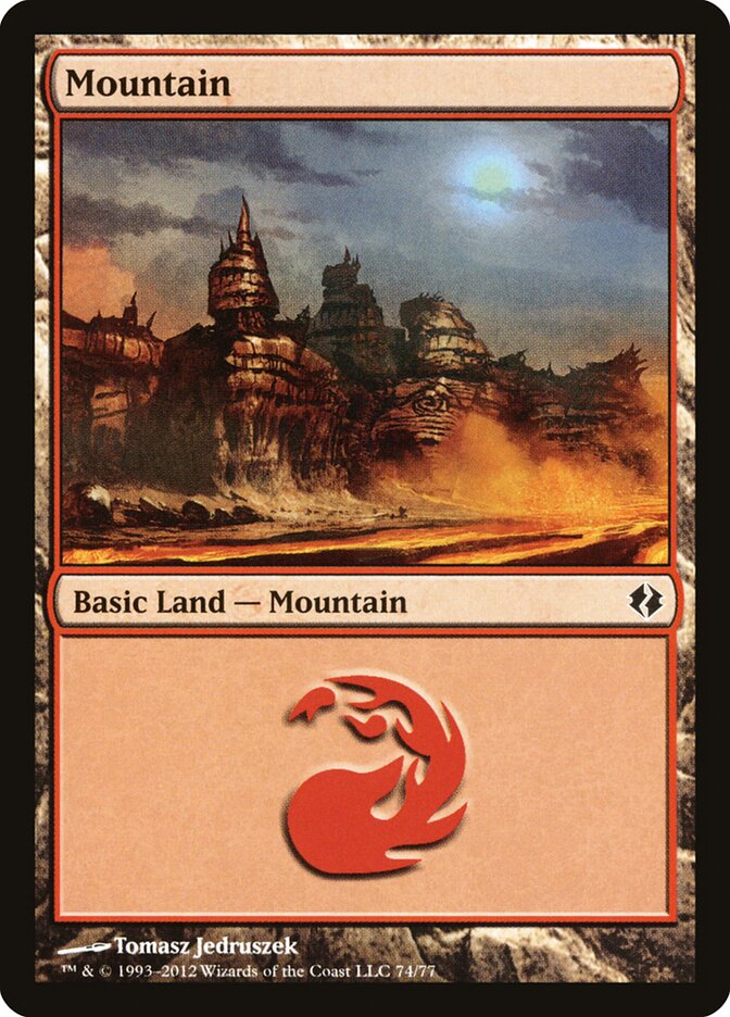 Mountain (74) - Duel Decks: Venser vs. Koth (DDI)