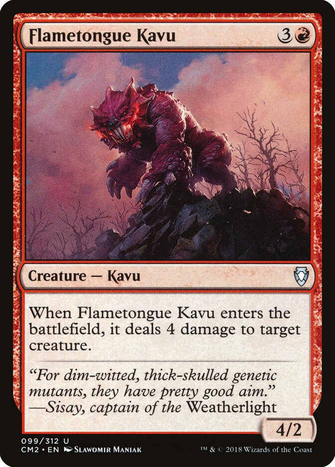 Flametongue Kavu (99) - Commander Anthology Volume II (CM2)