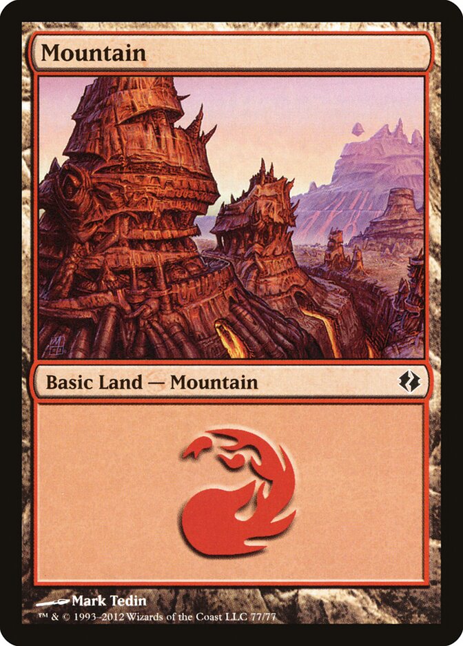 Mountain (77) - Duel Decks: Venser vs. Koth (DDI)