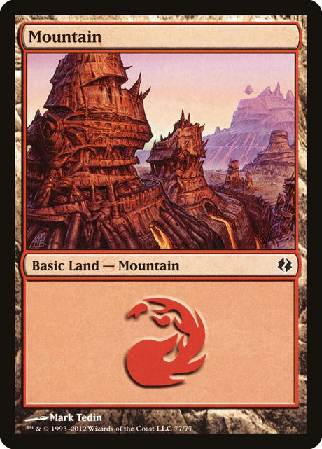 Mountain (77) - Duel Decks: Venser vs. Koth (DDI)