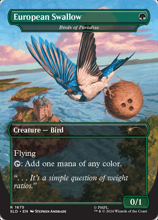 African Swallow // European Swallow - Birds of Paradise // Birds of Paradise - [Borderless] Secret Lair Drop (SLD)
