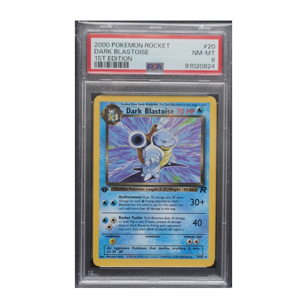 Dark Blastoise (20) [1st Edition Graded PSA 8] - Team Rocket (TR)