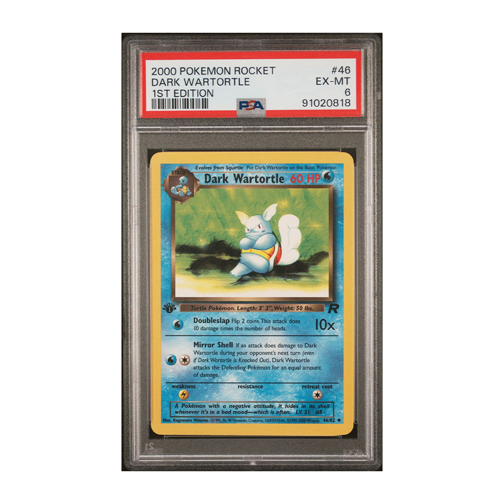 Dark Wartortle - 1st Edition - [Holo, Graded PSA 6] Team Rocket