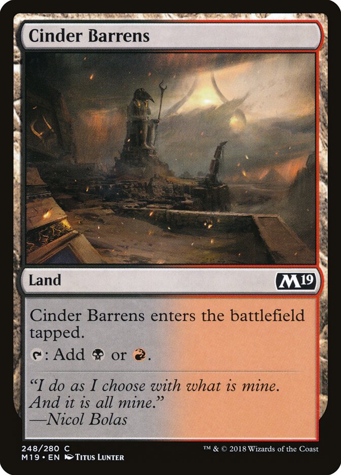 Cinder Barrens (248) - Core Set 2019 (M19)