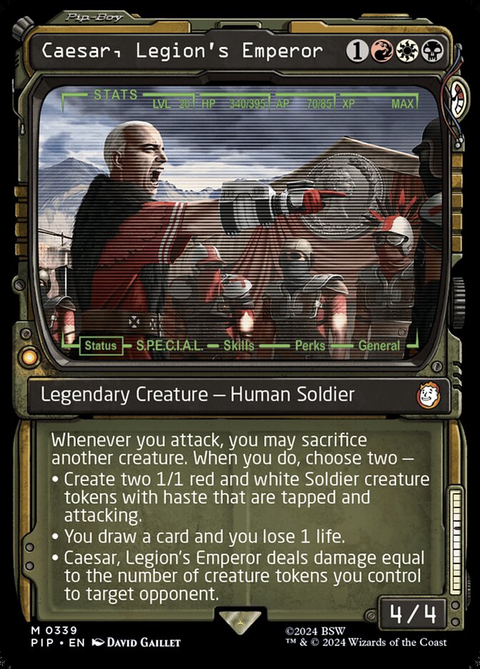 Caesar, Legion's Emperor - [Foil, Showcase] Fallout (PIP)