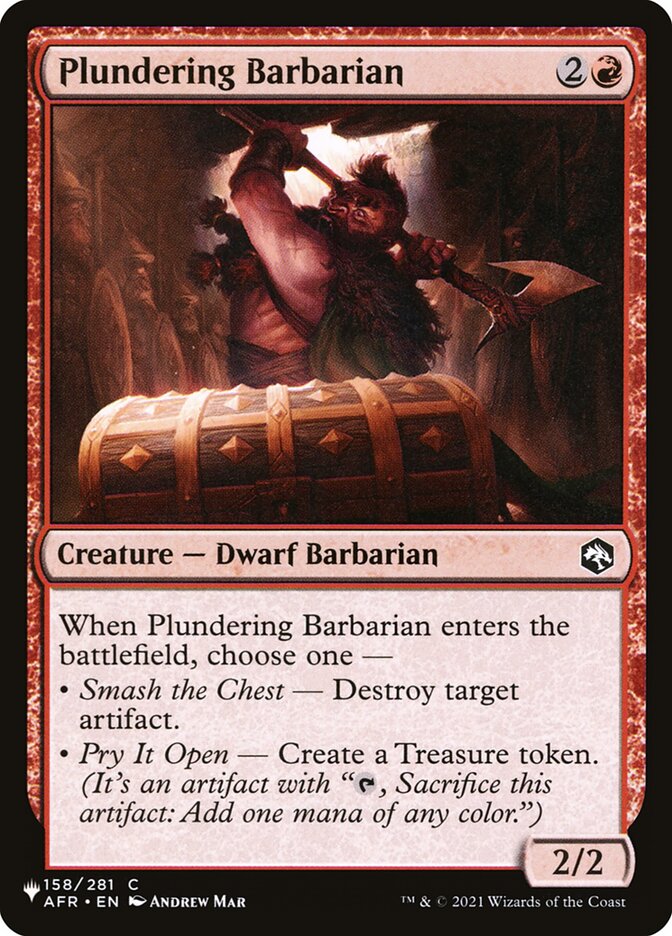 Plundering Barbarian (AFR-158) - The List (PLST)