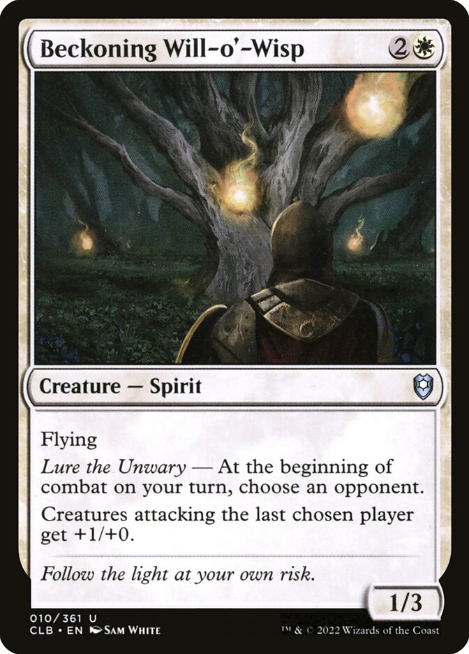 Beckoning Will-o'-Wisp (10) - Commander Legends: Battle for Baldur's Gate (CLB)