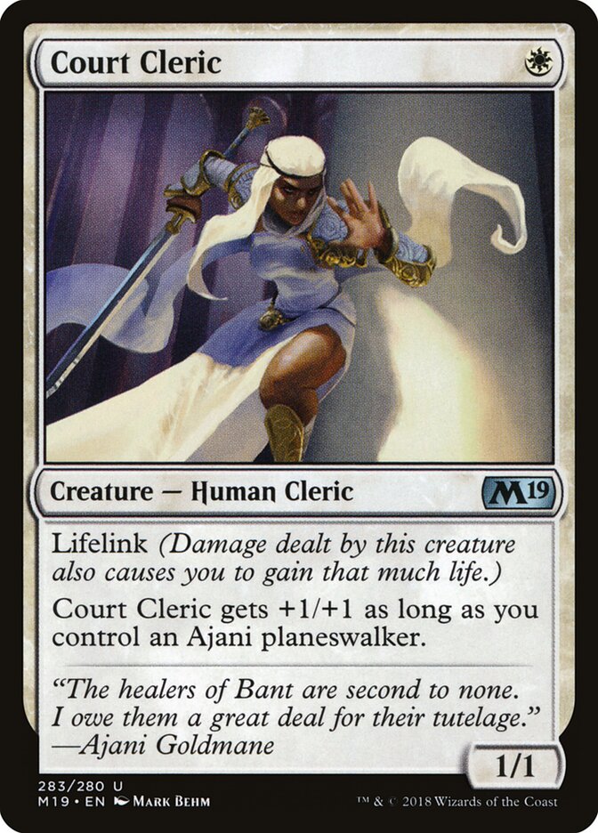 Court Cleric (283) - Core Set 2019 (M19)