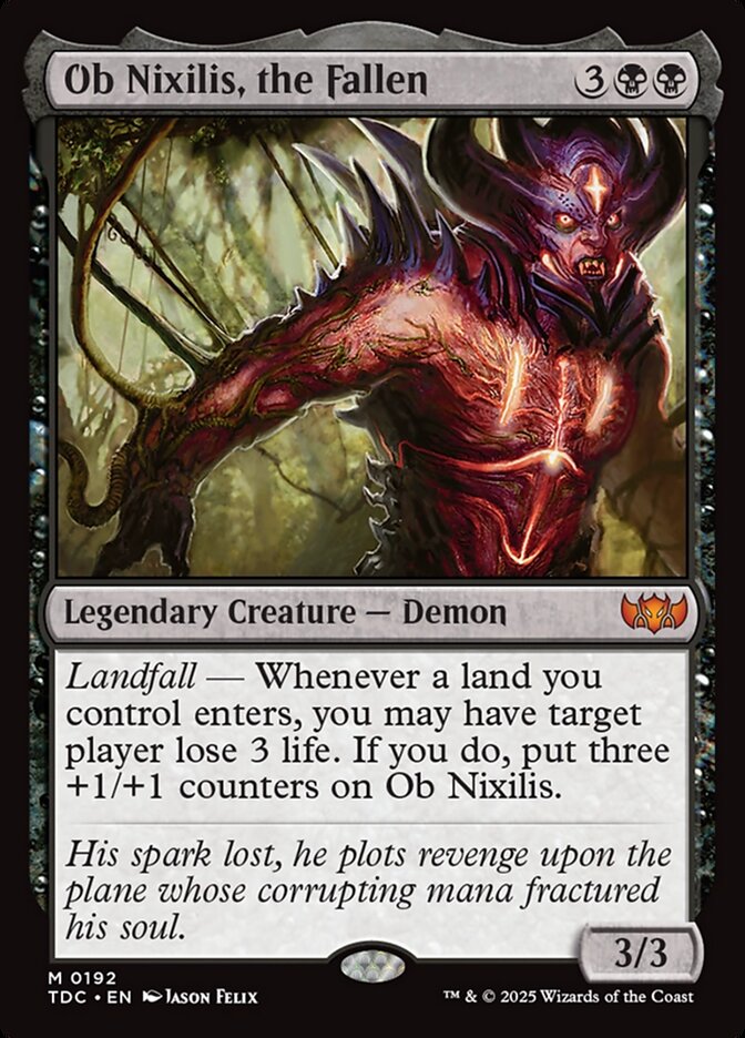Ob Nixilis, the Fallen (192) - Tarkir: Dragonstorm Commander (TDC)