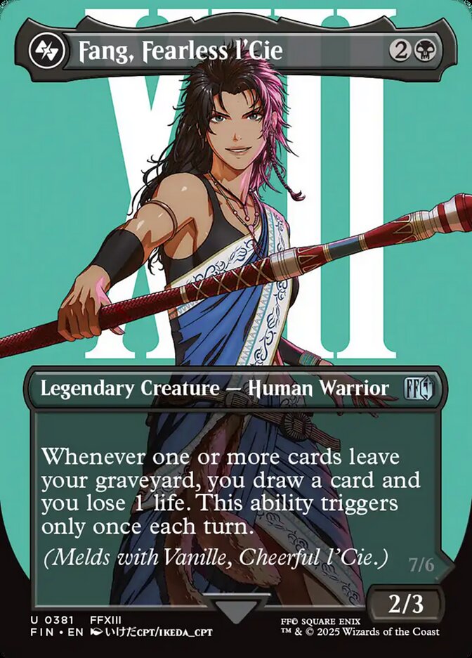 Fang, Fearless l'Cie // Vanille, Cheerful l'Cie (381) - [Foil, Borderless] Final Fantasy (FIN)