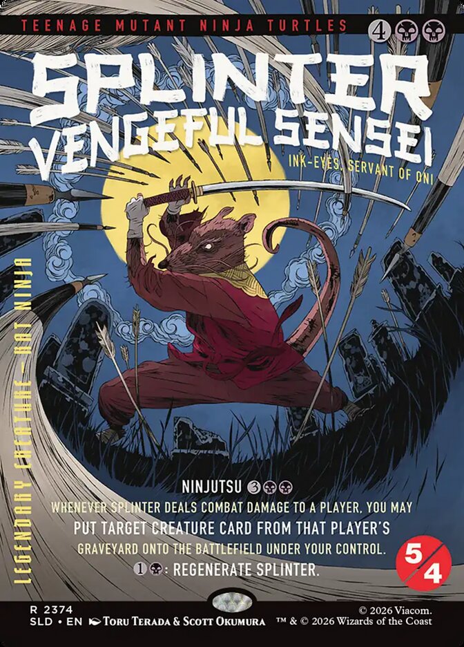 Splinter, Vengeful Sensei - Ink-Eyes, Servant of Oni (2374) - Secret Lair Drop (SLD)