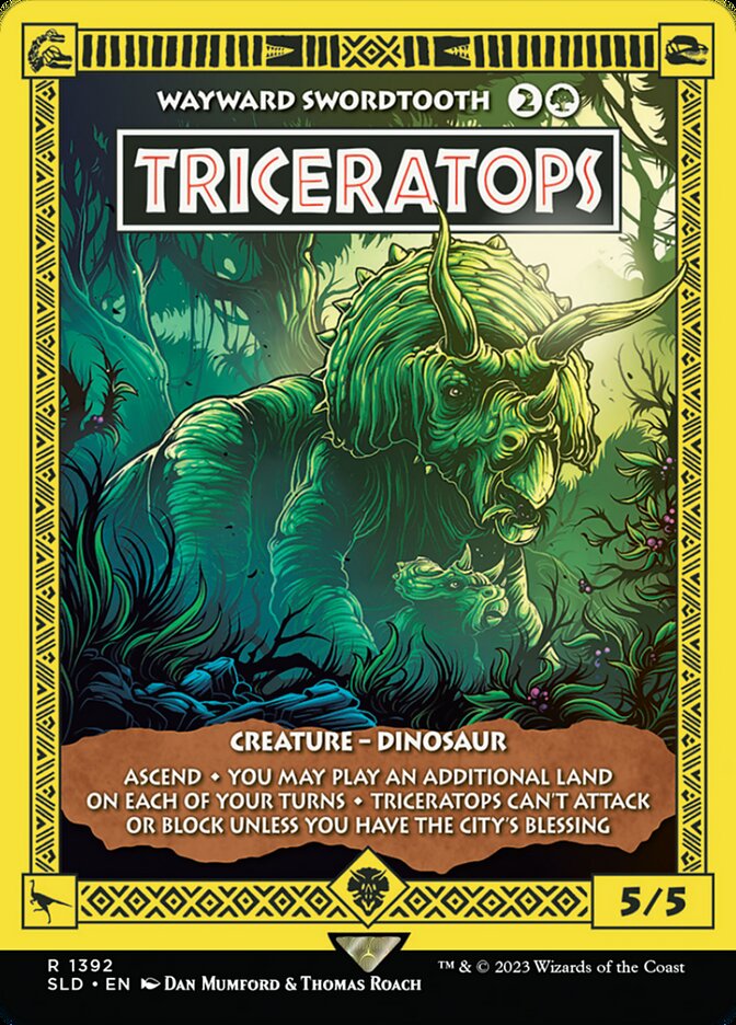 Triceratops - Wayward Swordtooth (1392) - Secret Lair Drop (SLD)