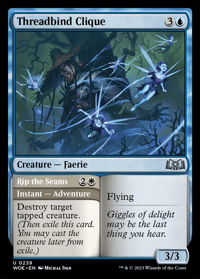 Threadbind Clique // Rip the Seams (239) - Wilds of Eldraine (WOE)
