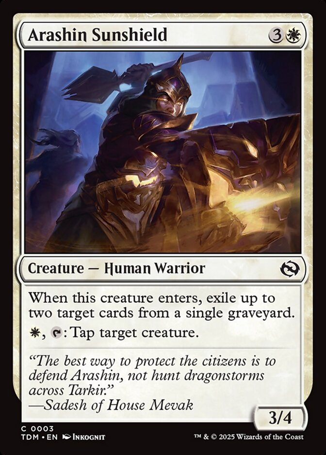 Arashin Sunshield (3) - Tarkir: Dragonstorm (TDM)