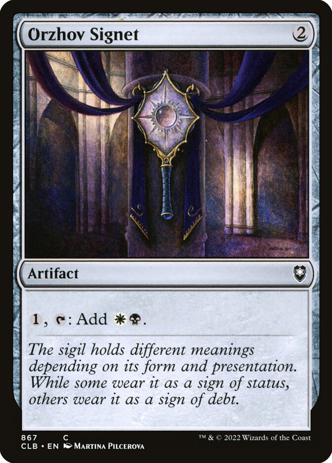 Orzhov Signet (867) - Commander Legends: Battle for Baldur's Gate (CLB)