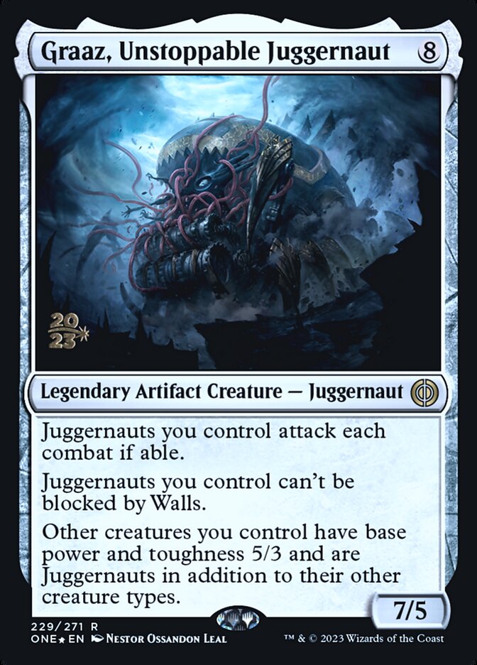 Graaz, Unstoppable Juggernaut (229s) - Phyrexia: All Will Be One Promos (PONE)